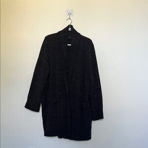 Barefoot Dreams Black Open-Front Cardigan